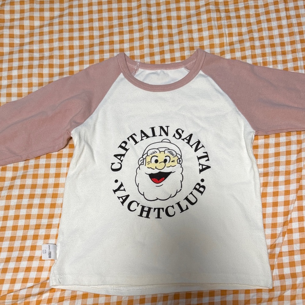Kids Raglan Shirt - Pink and White